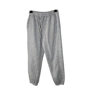 FABLETICS Gray Heathered Jogger Sweatpants Elastic Waist Drawstring Athleisure M